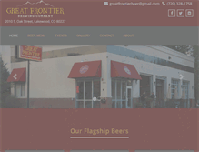 Tablet Screenshot of greatfrontierbeer.com